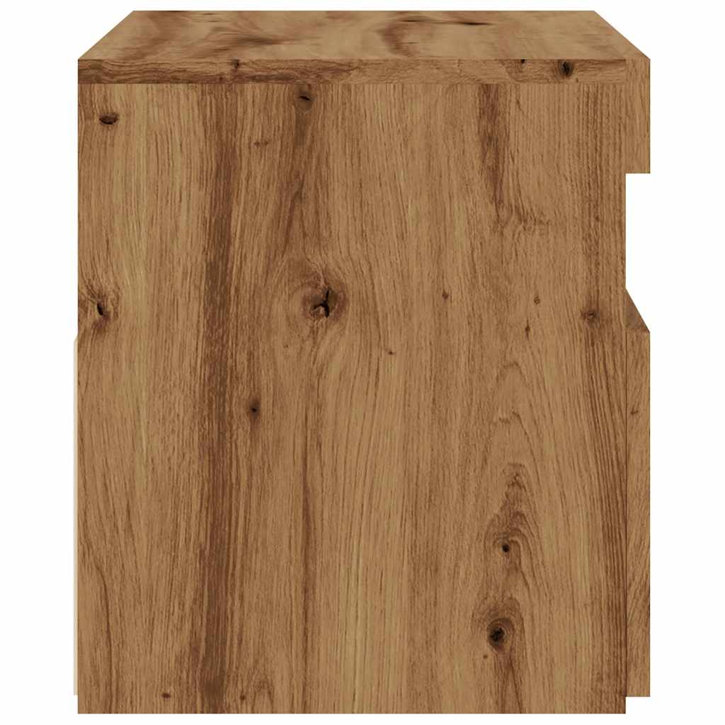 TV Cabinet with LED Lights Artisan Oak 60x35x40 cm Engineered Wood - Bargainia.com - 8721158437686 - 856311