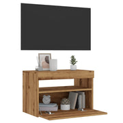 TV Cabinet with LED Lights Artisan Oak 60x35x40 cm Engineered Wood - Bargainia.com - 8721158437686 - 856311