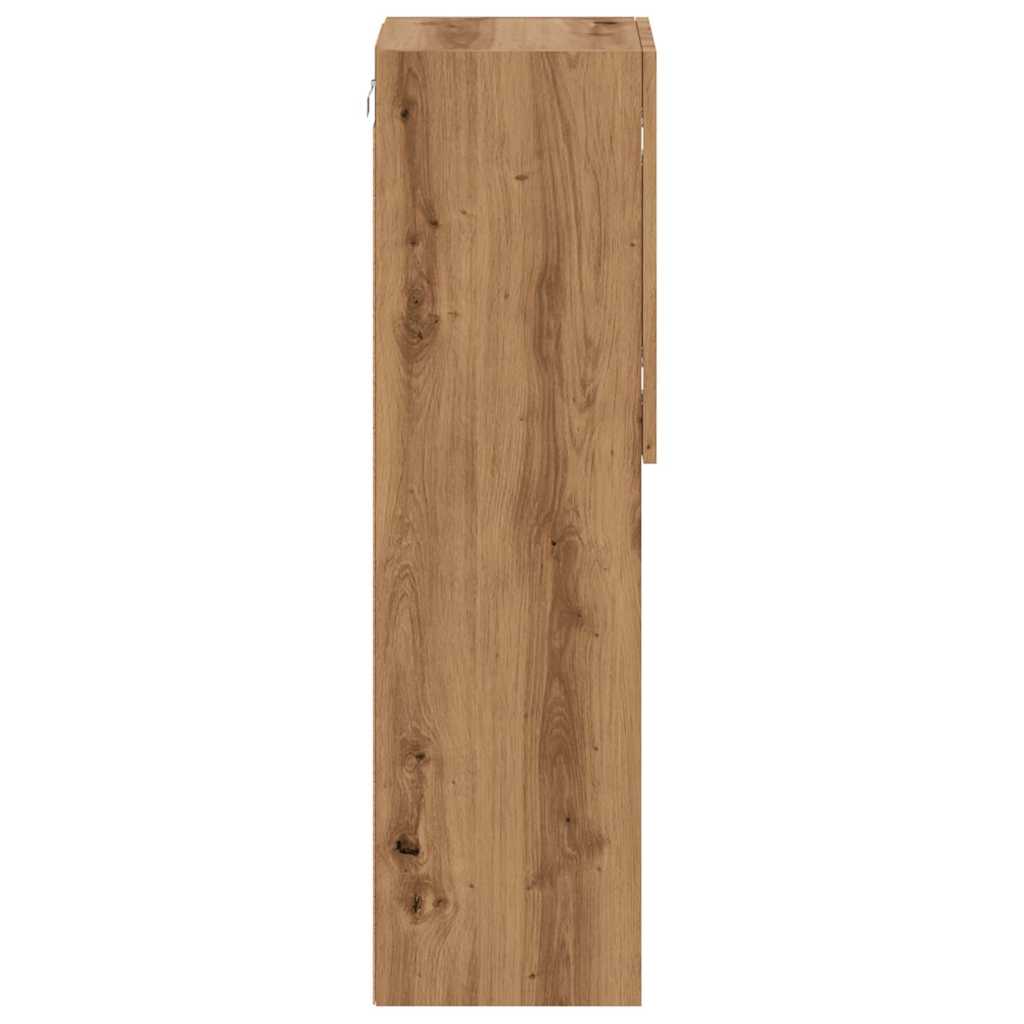 TV Cabinet with LED Lights Artisian Oak 30.5x30x102 cm - Bargainia.com - 