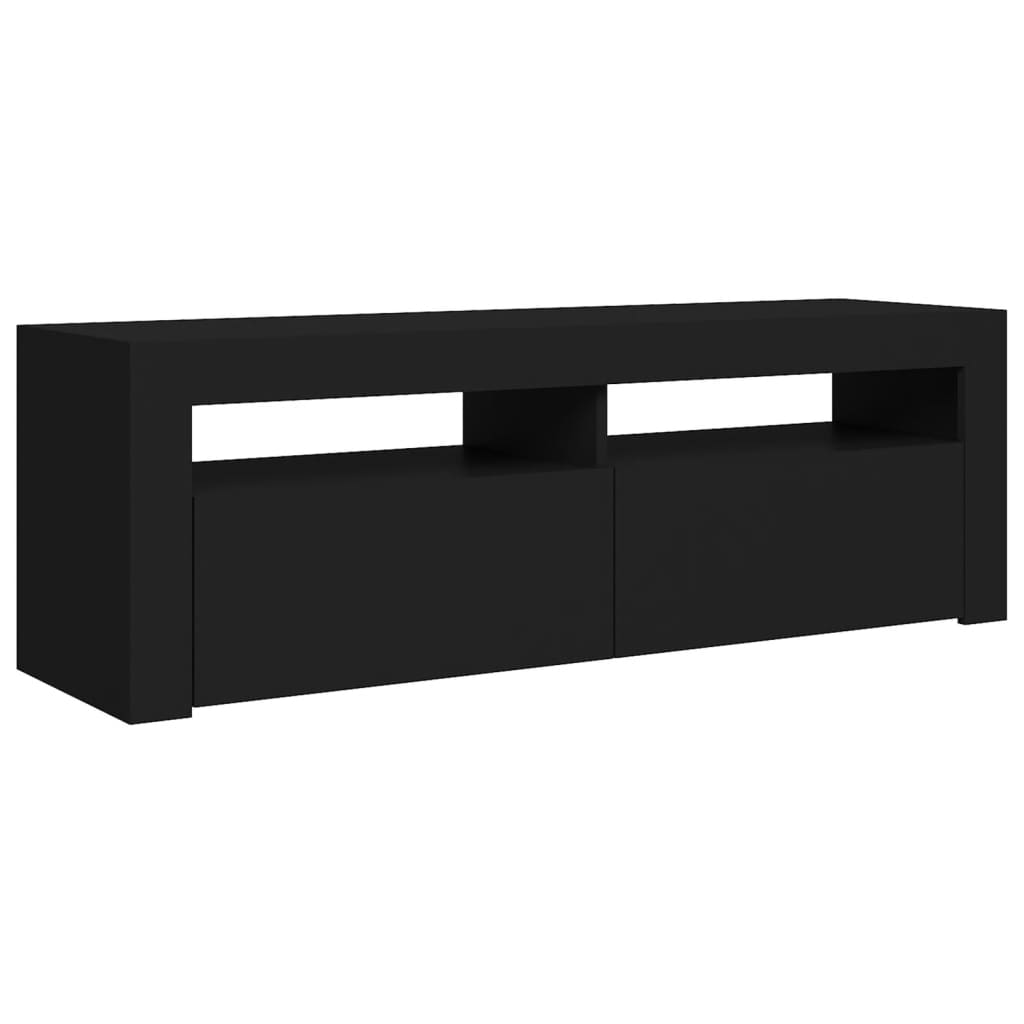 TV Cabinet with LED Lights Black 120x35x40 cm - Bargainia.com - 8720286217214 - 804311