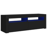 TV Cabinet with LED Lights Black 120x35x40 cm - Bargainia.com - 