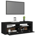 TV Cabinet with LED Lights Black 120x35x40 cm - Bargainia.com - 