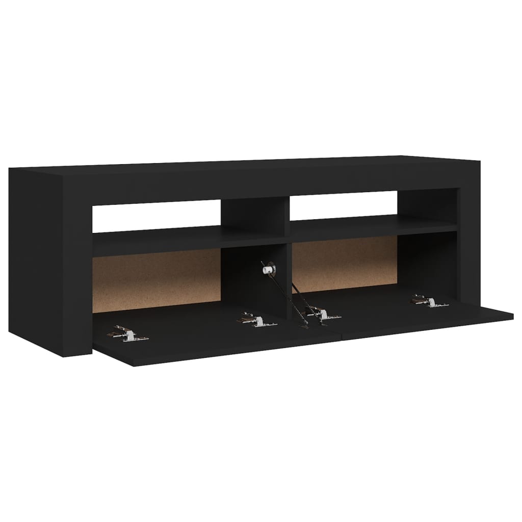 TV Cabinet with LED Lights Black 120x35x40 cm - Bargainia.com - 8720286217214 - 804311