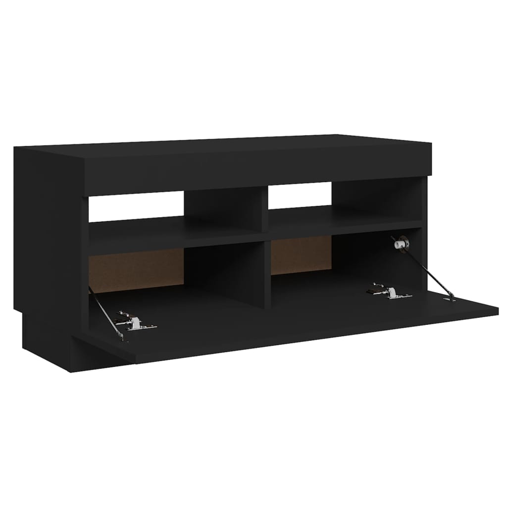 TV Cabinet with LED Lights Black 80x35x40 cm - Bargainia.com - 8720286218563 - 804446