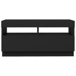 TV Cabinet with LED Lights Black 80x35x40 cm - Bargainia.com - 