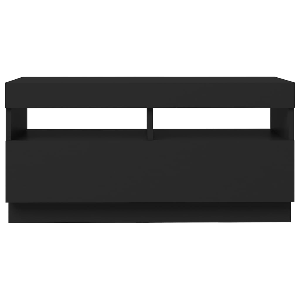 TV Cabinet with LED Lights Black 80x35x40 cm - Bargainia.com - 8720286218563 - 804446