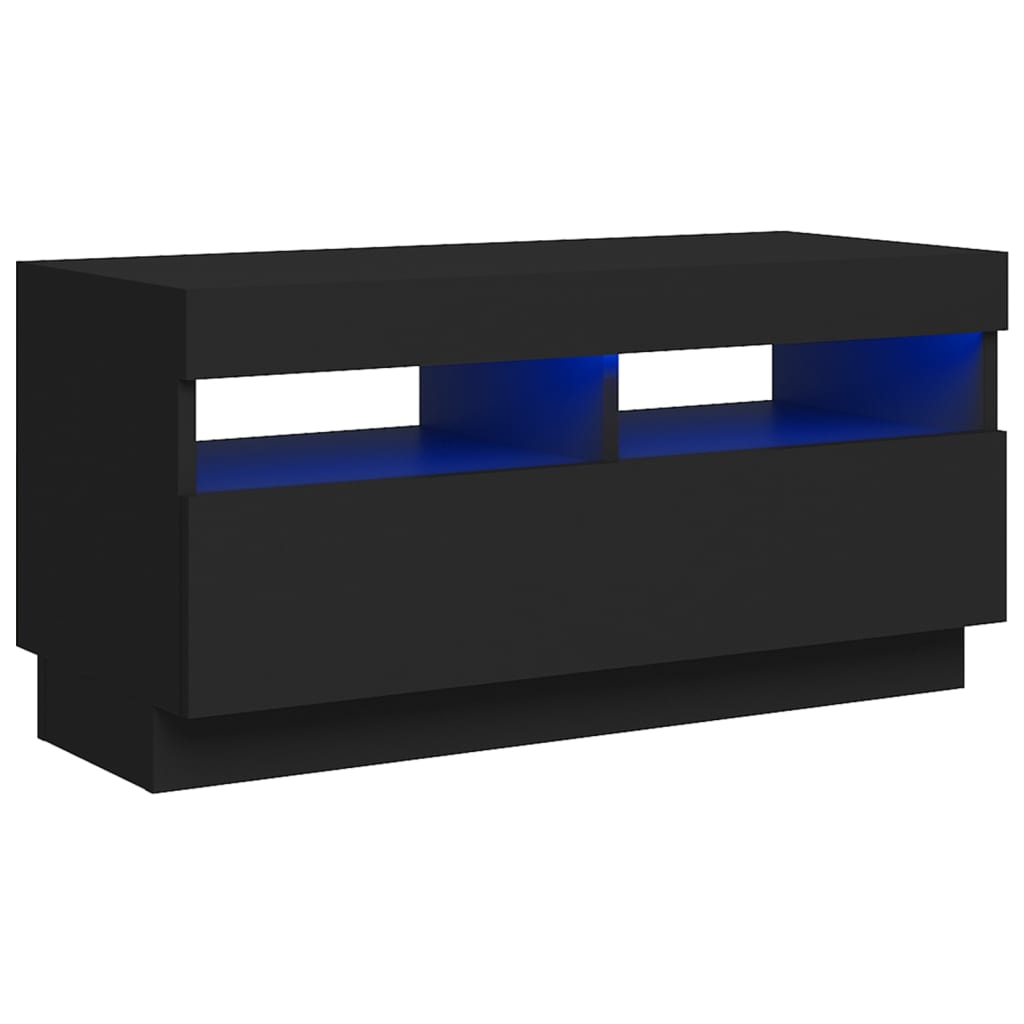 TV Cabinet with LED Lights Black 80x35x40 cm - Bargainia.com - 8720286218563 - 804446