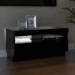 TV Cabinet with LED Lights Black 80x35x40 cm - Bargainia.com - 