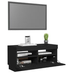 TV Cabinet with LED Lights Black 80x35x40 cm - Bargainia.com - 