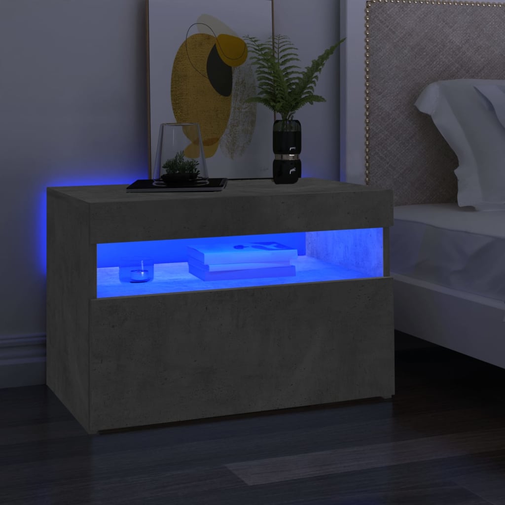 TV Cabinet with LED Lights Concrete Grey 60x35x40 cm - Bargainia.com - 8720286218273 - 804417