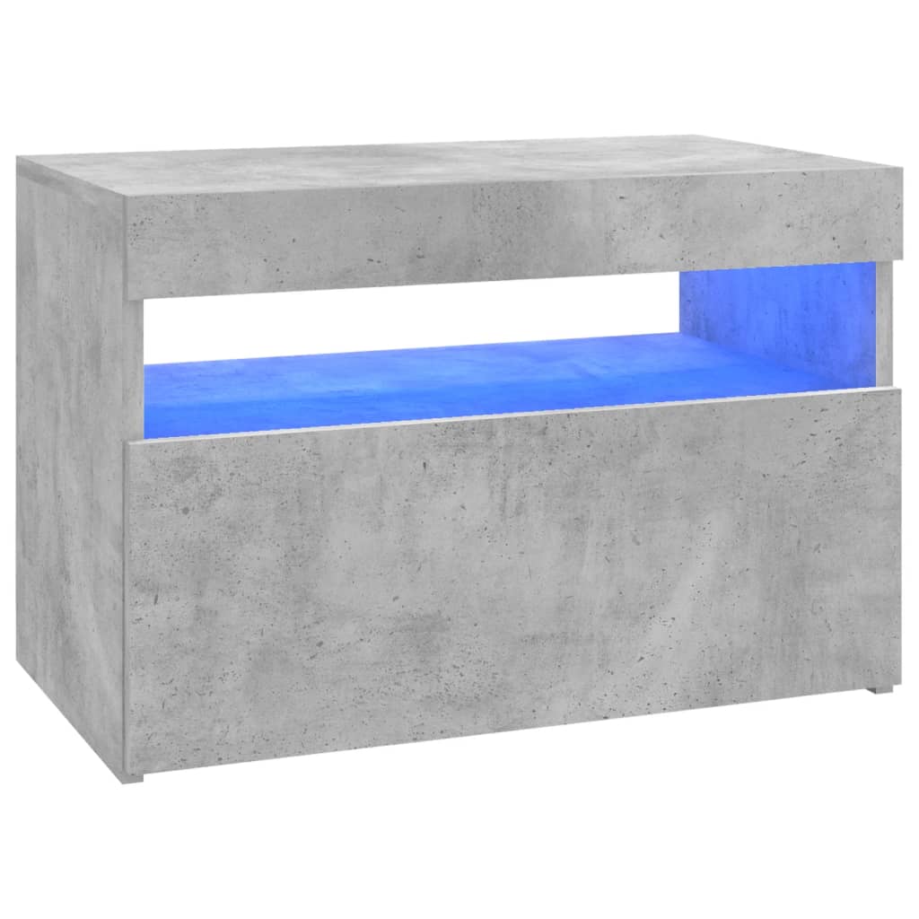TV Cabinet with LED Lights Concrete Grey 60x35x40 cm - Bargainia.com - 8720286218273 - 804417
