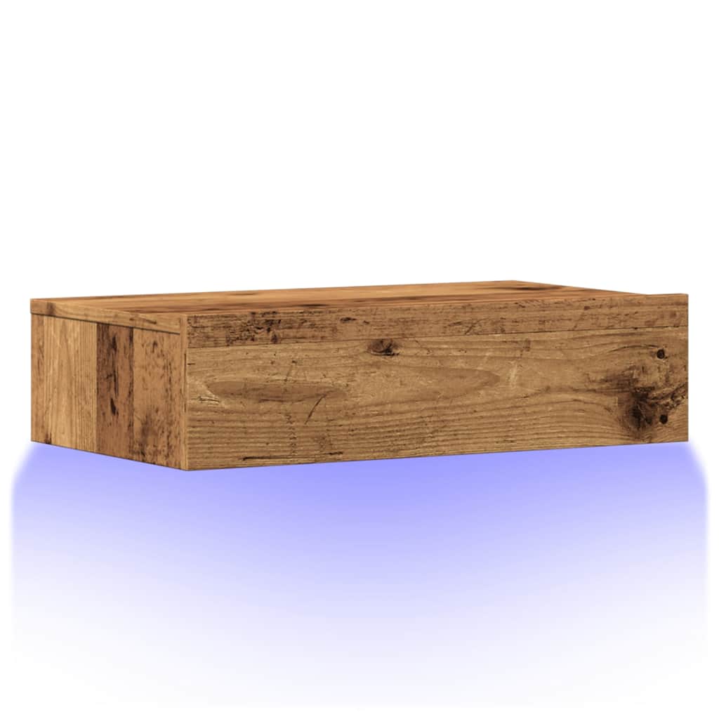 TV Cabinet with LED Lights Old Wood 60x35x15.5 cm - Bargainia.com - 8721158555328 - 856343