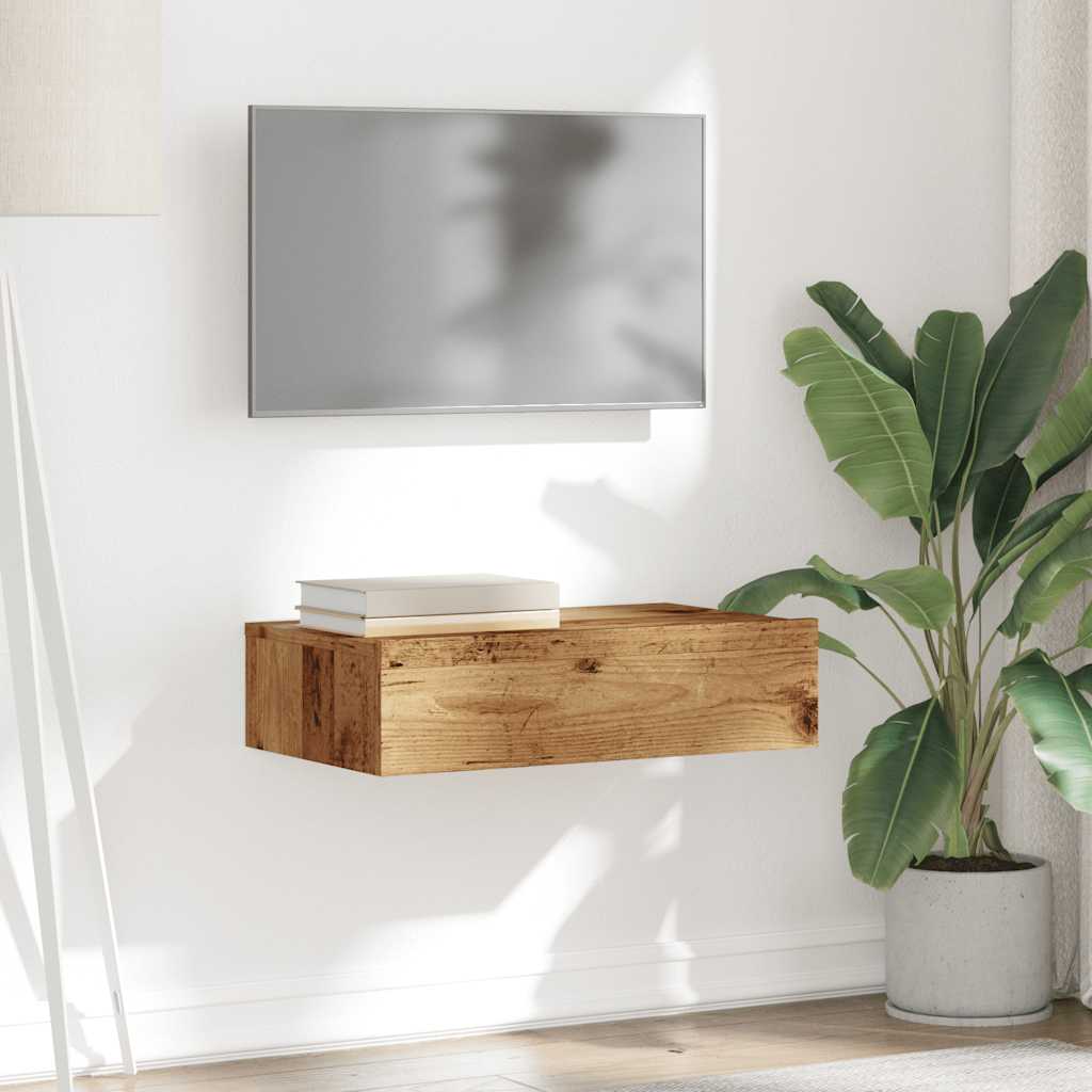 TV Cabinet with LED Lights Old Wood 60x35x15.5 cm - Bargainia.com - 8721158555328 - 856343