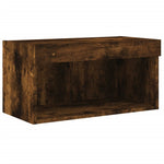 TV Cabinet with LED Lights Smoked Oak 60x30x30 cm - Bargainia.com - 