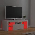 TV Cabinet with LED Lights White 120x35x40 cm - Bargainia.com - 