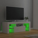 TV Cabinet with LED Lights White 120x35x40 cm - Bargainia.com - 