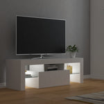 TV Cabinet with LED Lights White 120x35x40 cm - Bargainia.com - 