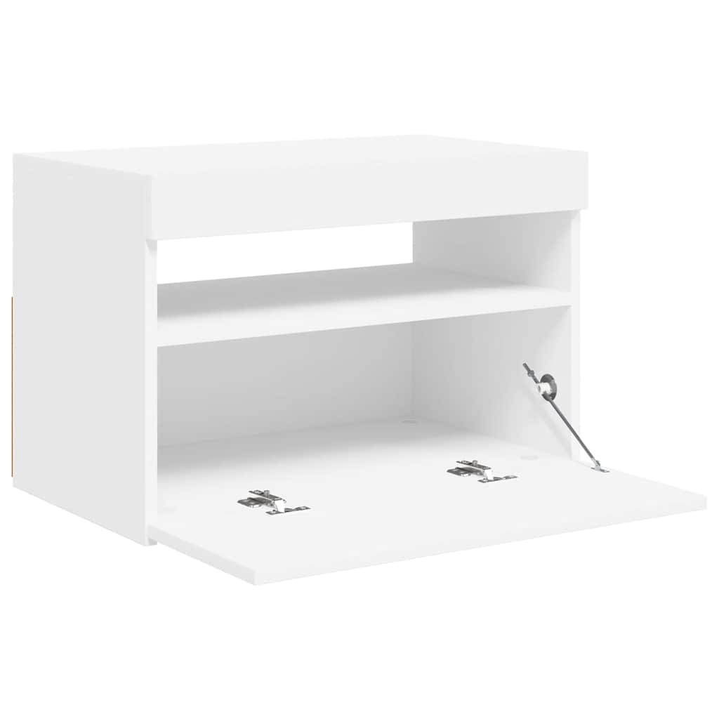 TV Cabinet with LED Lights White 60x35x40 cm - Bargainia.com - 8720286218198 - 804409