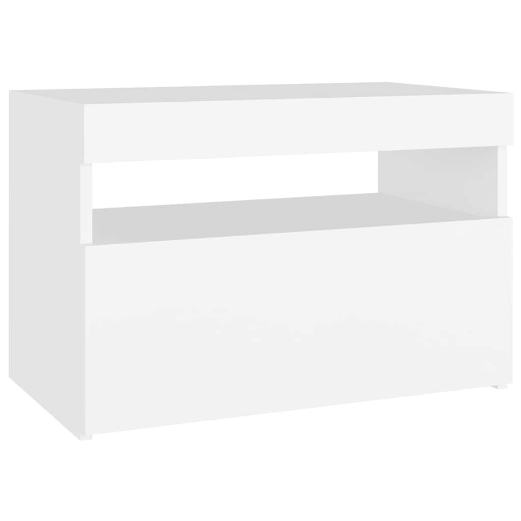TV Cabinet with LED Lights White 60x35x40 cm - Bargainia.com - 8720286218198 - 804409