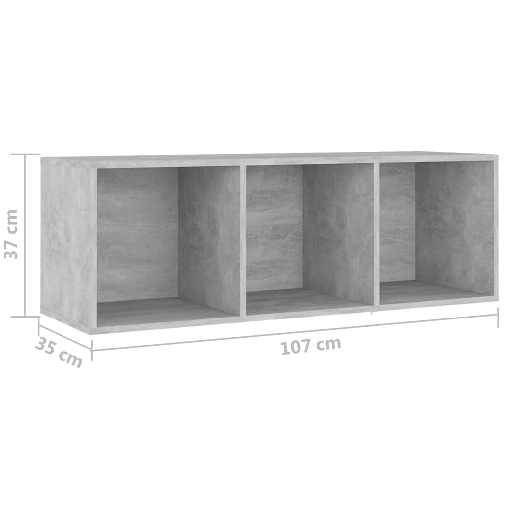 TV Cabinets 2 pcs Concrete Grey 107x35x37 cm Engineered Wood - Bargainia.com - 