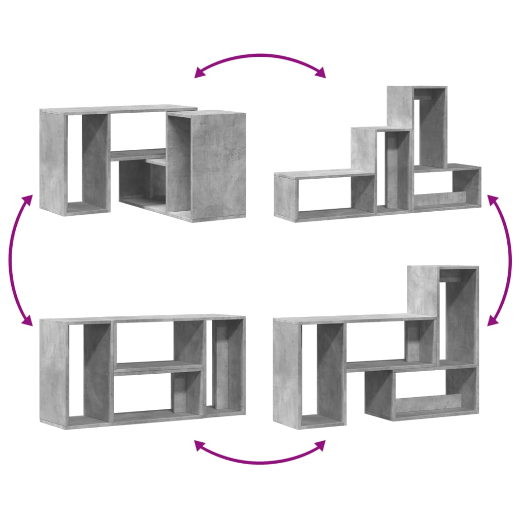 TV Cabinets 2 pcs Concrete Grey 75x30x50 cm Engineered Wood - Bargainia.com - 