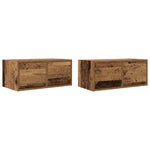 TV Cabinets 2 pcs Old Wood 60x31x25.5 cm Engineered Wood - Bargainia.com - 