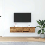 TV Cabinets 2 pcs Old Wood 60x31x25.5 cm Engineered Wood - Bargainia.com - 