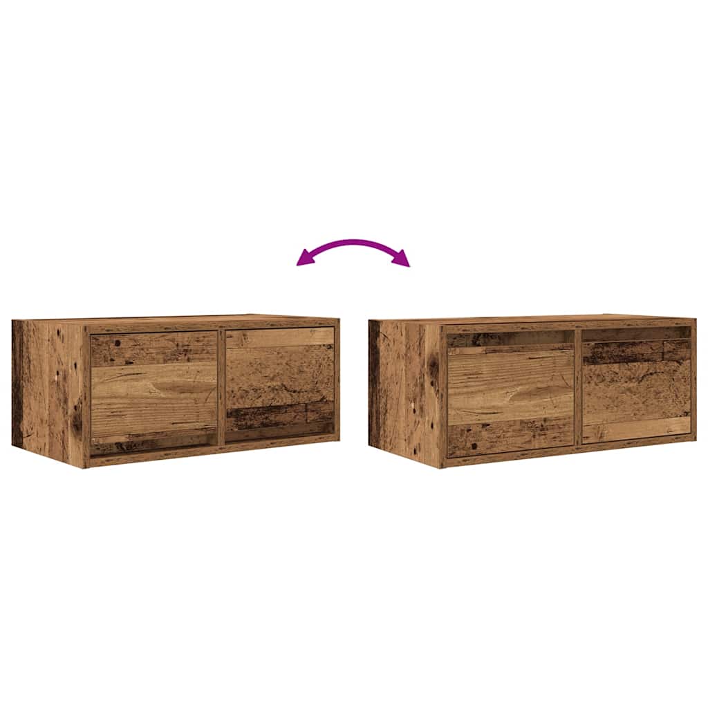 TV Cabinets 2 pcs Old Wood 60x31x25.5 cm Engineered Wood - Bargainia.com - 