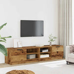 TV Cabinets 2 pcs Old Wood 80x35x36.5 cm Engineered Wood - Bargainia.com - 