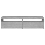 TV Cabinets 2 pcs with LED Lights Concrete Grey 75x35x40 cm - Bargainia.com - 