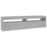 TV Cabinets 2 pcs with LED Lights Concrete Grey 75x35x40 cm - Bargainia.com - 