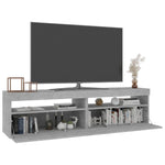 TV Cabinets 2 pcs with LED Lights Concrete Grey 75x35x40 cm - Bargainia.com - 