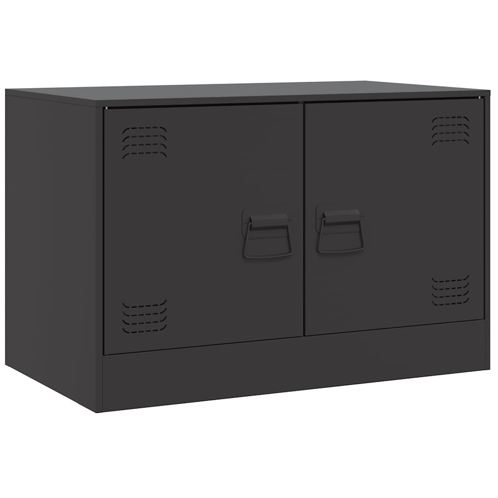 TV Cabinets 2pcs Black 67x39x44 cm Steel - Bargainia.com - 
