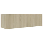 TV Cabinets 3 pcs Sonoma Oak Engineered Wood - Bargainia.com - 