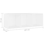 TV Cabinets 3 pcs White 107x35x37 cm Engineered Wood - Bargainia.com - 