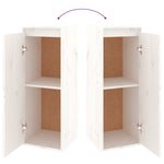 TV Cabinets 3 pcs White Solid Wood Pine - Bargainia.com - 