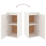 TV Cabinets 3 pcs White Solid Wood Pine - Bargainia.com - 