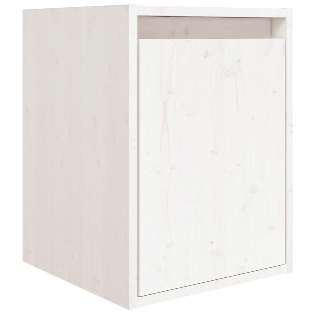 TV Cabinets 3 pcs White Solid Wood Pine - Bargainia.com - 