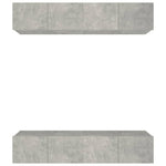 TV Cabinets 4 pcs Concrete Grey 80x30x30 cm Engineered Wood - Bargainia.com - 