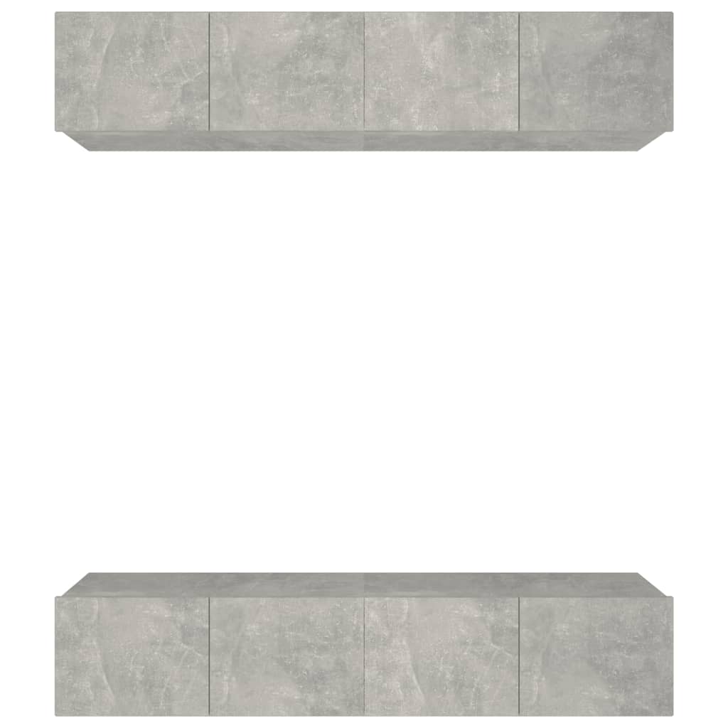 TV Cabinets 4 pcs Concrete Grey 80x30x30 cm Engineered Wood - Bargainia.com - 