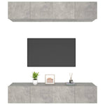 TV Cabinets 4 pcs Concrete Grey 80x30x30 cm Engineered Wood - Bargainia.com - 