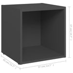 TV Cabinets 4 pcs Grey 37x35x37 cm Engineered Wood - Bargainia.com - 