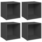 TV Cabinets 4 pcs Grey 37x35x37 cm Engineered Wood - Bargainia.com - 