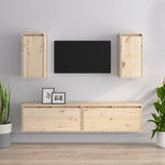 TV Cabinets 4 pcs Solid Wood Pine - Bargainia.com - 
