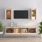 TV Cabinets 4 pcs Solid Wood Pine - Bargainia.com - 
