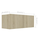 TV Cabinets 4 pcs Sonoma Oak 80x30x30 cm Engineered Wood - Bargainia.com - 