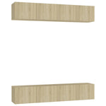 TV Cabinets 4 pcs Sonoma Oak 80x30x30 cm Engineered Wood - Bargainia.com - 