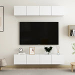 TV Cabinets 4 pcs White 80x30x30 cm Engineered Wood - Bargainia.com - 