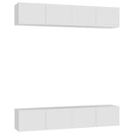 TV Cabinets 4 pcs White 80x30x30 cm Engineered Wood - Bargainia.com - 