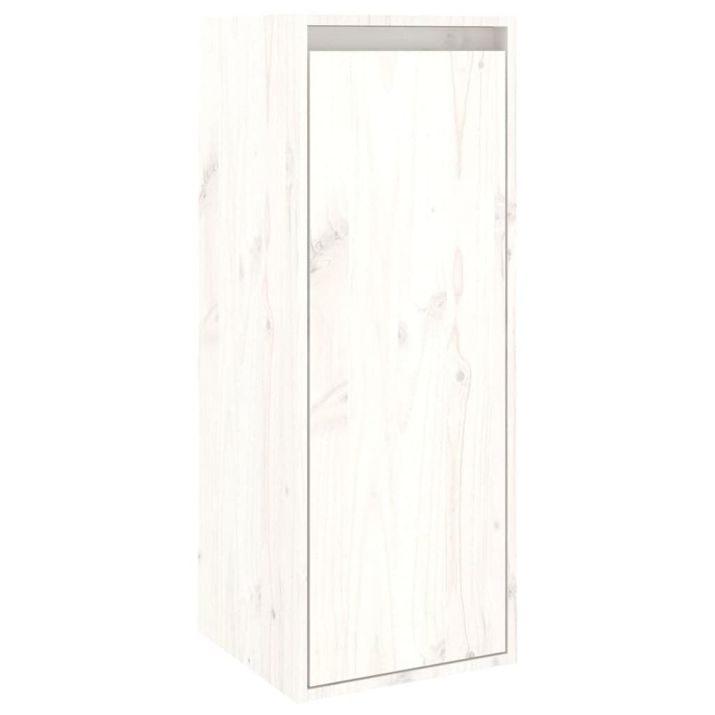 TV Cabinets 4 pcs White Solid Wood Pine - Bargainia.com - 